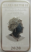 Australien 1 Dollar 2020 Rectangular Dragon