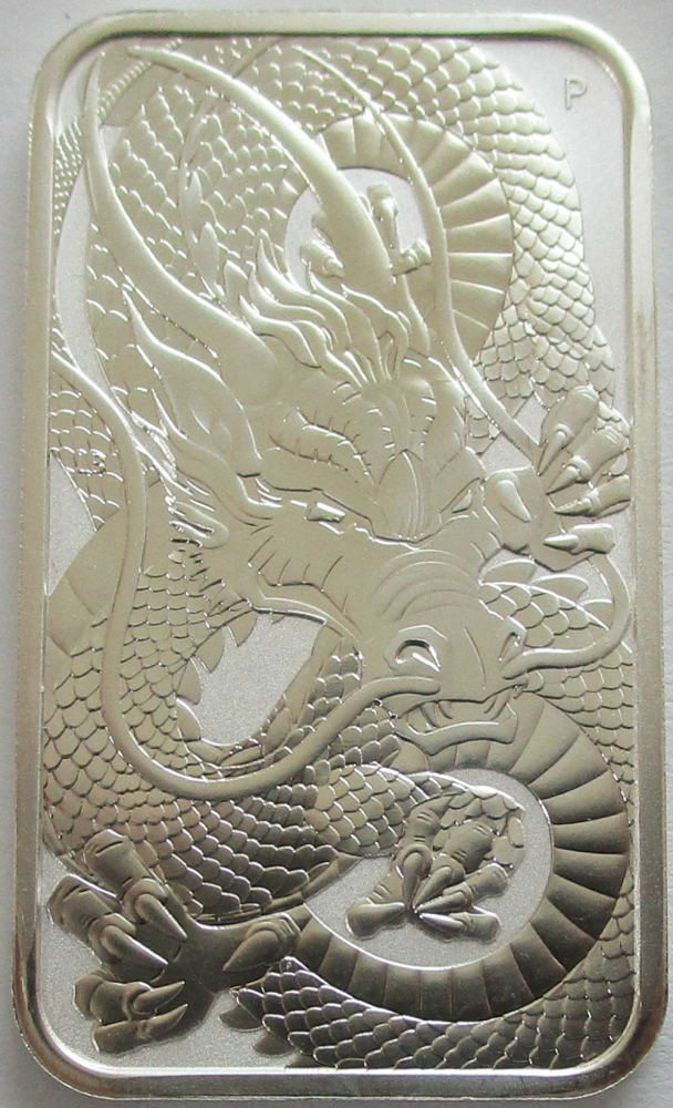 Rectangular Dragon Australia 1 Dollar 2021 Rectangular Dragon 1 Oz Silver - Mago-Muenzen ...