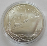 Singapore 10 Dollars 1975 10 Years Independence Silver BU