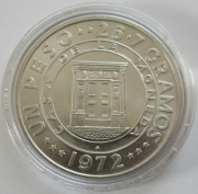 Dominican Republic 1 Peso 1972 25 Years Central Bank...