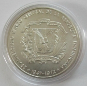 Dominican Republic 1 Peso 1972 25 Years Central Bank...