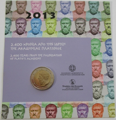 Greece 2 Euro 2013 2400 Years Platonic Academy BU