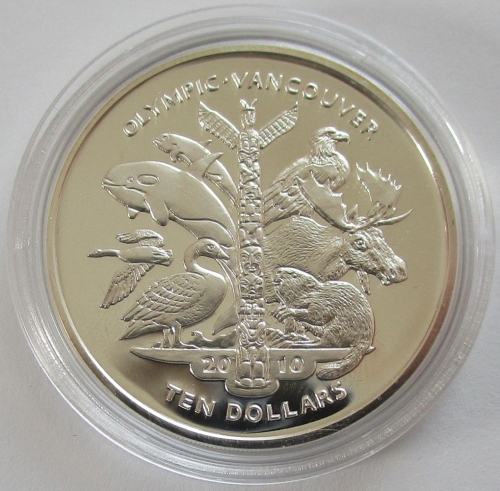 Sierra Leone 10 Dollars 2009 Olympia Vancouver Tiere
