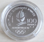 Frankreich 100 Francs 1989 Olympia Albertville Eiskunstlauf