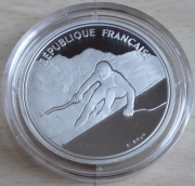 Frankreich 100 Francs 1989 Olympia Albertville Ski Alpin