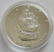 Argentina 25 Pesos 2002 Ibero-America Ships ARA Presidente Sarmiento Silver