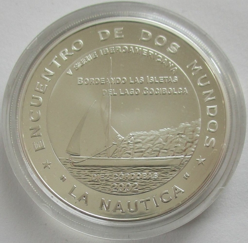 Nicaragua 10 Cordobas 2002 Ibero-America Ships Fishing Boat Silver