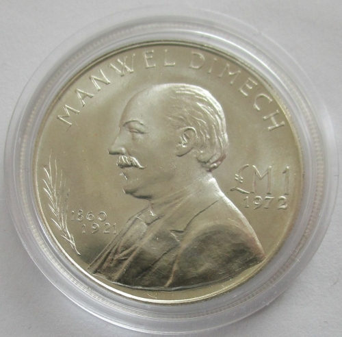 Malta 1 Liri 1972 Manwel Dimech Silver