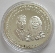 Niue 1 Dollar 2011 Royal Wedding Prince William & Catherine Middleton Silver
