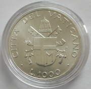 Vatican 1000 Lire 1987 Marian Year Silver