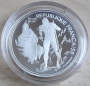 Frankreich 100 Francs 1991 Olympia Albertville Skilanglauf