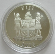 Fiji 10 Dollars 2013 Olympics Rio de Janeiro Rugby Silver