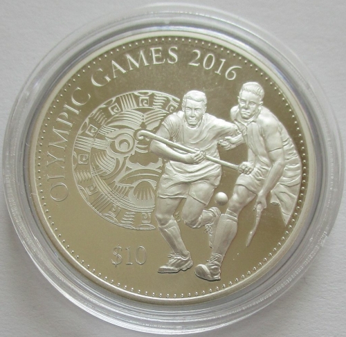 Fiji 10 Dollars 2015 Olympics Rio de Janeiro Hockey Silver