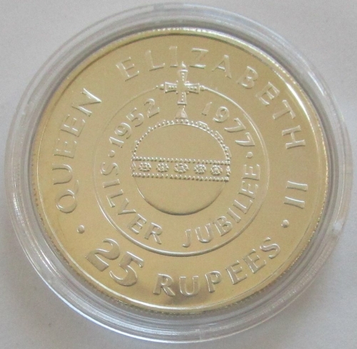 Seychellen 25 Rupees 1977 Silver Jubilee BU