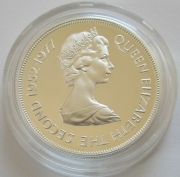 Guernsey 25 Pence 1977 Silver Jubilee PP