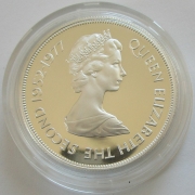 Gibraltar 25 Pence 1977 Silver Jubilee Silver Proof