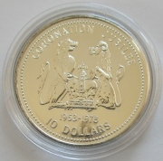 Cook Islands 10 Dollars 1978 25 Years Coronation Queen...