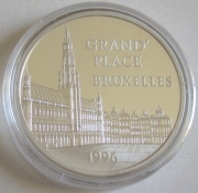 France 100 Francs = 15 Euro 1996 Grand-Place in Brussels Silver