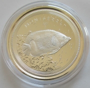 Montserrat 2 Dollars 2021 EC8 Blue-Girdled Angelfish 1 Oz Silver