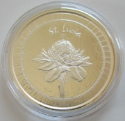 Saint Lucia 2 Dollars 2021 EC8 Botanical Garden 1 Oz Silver