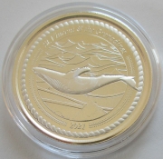 Saint Vincent & Grenadines 2 Dollars 2021 EC8 Humpback Whale 1 Oz Silver