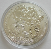 Rwanda 50 Amafaranga 2015 Wildlife Cape Buffalo 1 Oz Silver