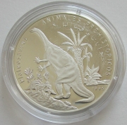 Sahara 500 Pesetas 1995 Dinosaurs Plateosaurus Silver