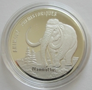 Congo 1000 Francs 1994 Dinosaurs Mammoth Silver