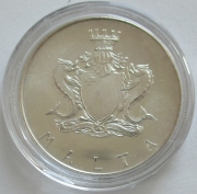 Malta 1 Liri 1973 Temi Zammit Silver