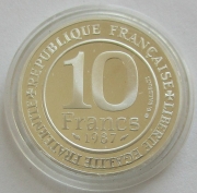 Frankreich 10 Francs 1987 Hugo Capet PP (lose)