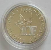 France 10 Francs 1988 Roland Garros Silver BU