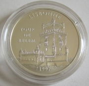 France 100 Francs = 15 Euro 1997 Torre de Belem in Lisbon...