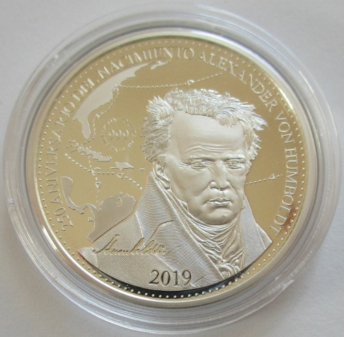 Nicaragua 10 Cordobas 2019 Alexander von Humboldt 1 Oz Silver