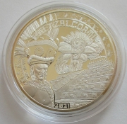 Nicaragua 10 Cordobas 2021 Quetzalcoatl 1 Oz Silver