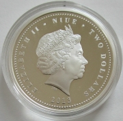 Niue 2 Dollars 2013 Birds of Prey Peregrine Falcon 1 Oz...