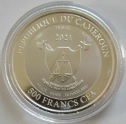 Cameroon 500 Francs 2021 Mandrill 1 Oz Silver