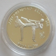 Südkorea 5000 Won 1987 Olympia Seoul Taekwondo PP