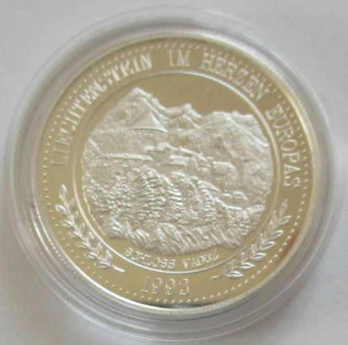 Liechtenstein 20 ECU 1993 Schloss Vaduz 1 Oz Silver