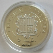 Andorra 5 Diners 2010 Wildlife Cantabrian Brown Bear 1/2 Oz Silver