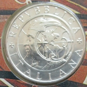 Italy 500 Lire 1990 500 Years America Silver BU