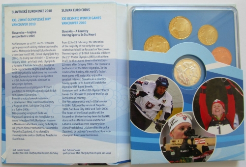 Slovakia Proof Coin Set 2010 Olympics Vancouver