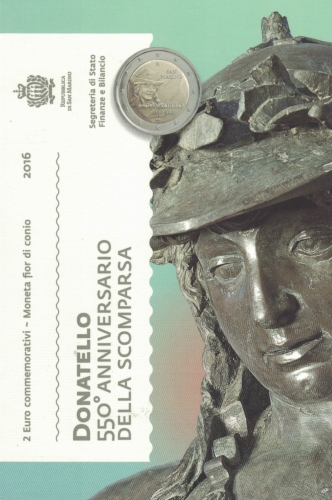 San Marino 2 Euro 2016 Donatello