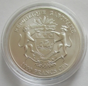 Gabon 1000 Francs 2014 Springbok 1 Oz Silver