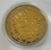 Switzerland 5 Franken 2000 Basler Fasnacht Proof