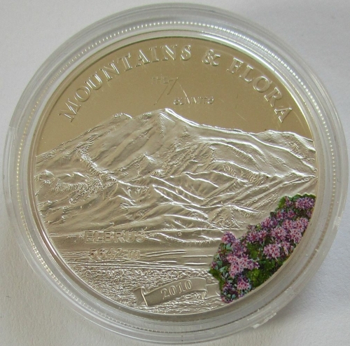 Palau 5 Dollars 2010 Mountains & Flora Elbrus Silver