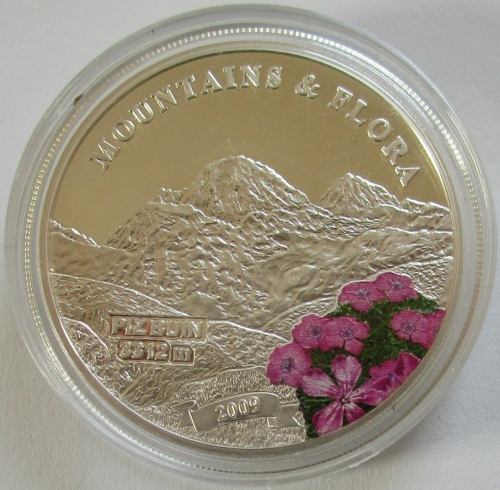 Palau 5 Dollars 2009 Mountains & Flora Piz Buin Silver