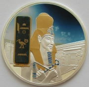 Fiji 50 Dollars 2013 Egyptian Jewels Akhenaten 2 Oz Silver