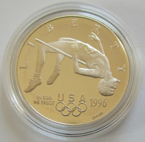USA 1 Dollar 1996 Olympia Atlanta Hochsprung PP