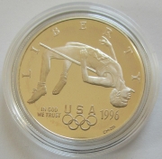 USA 1 Dollar 1996 Olympics Atlanta High Jump Silver Proof