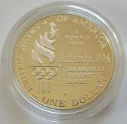 USA 1 Dollar 1996 Olympics Atlanta Rowing Silver Proof